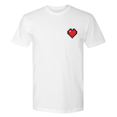 Minecraft Heart Badge Adult Short Sleeve T-Shirt