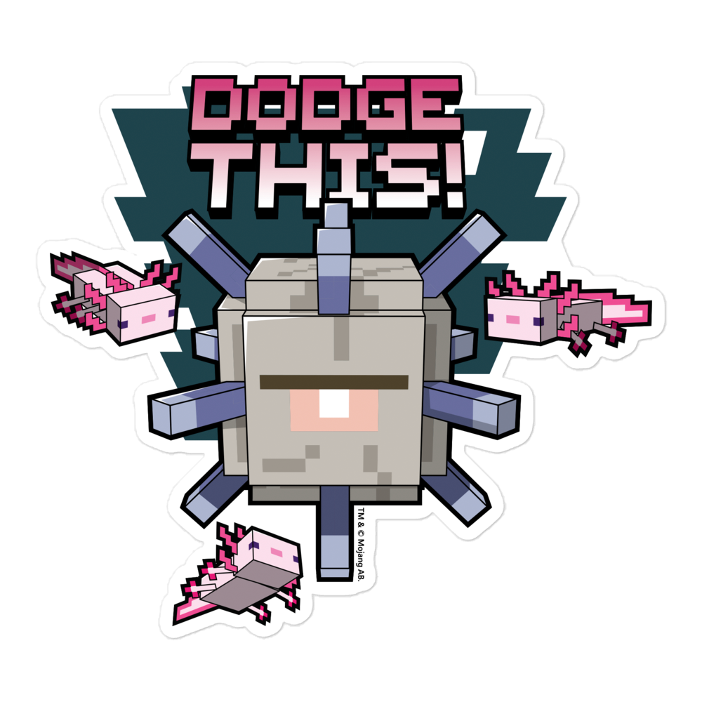 Minecraft Caves & Cliffs Dodge This! Die Cut Sticker