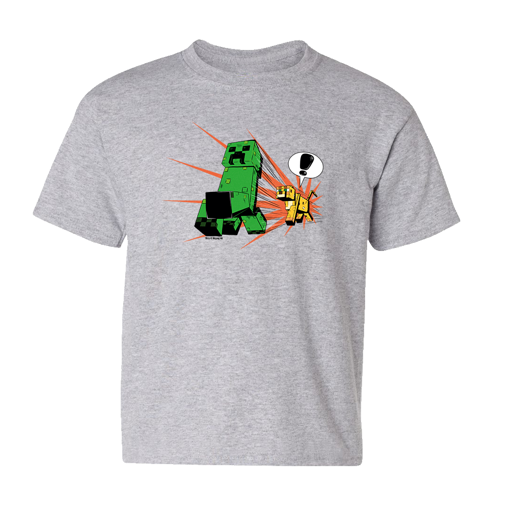 Minecraft Creeper Zoom Kids Short Sleeve T-Shirt