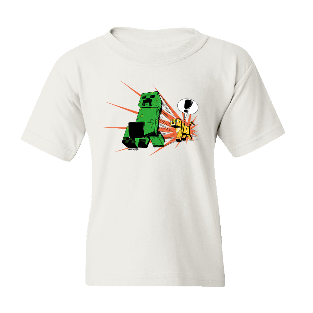 Minecraft Creeper Zoom Kids Short Sleeve T-Shirt