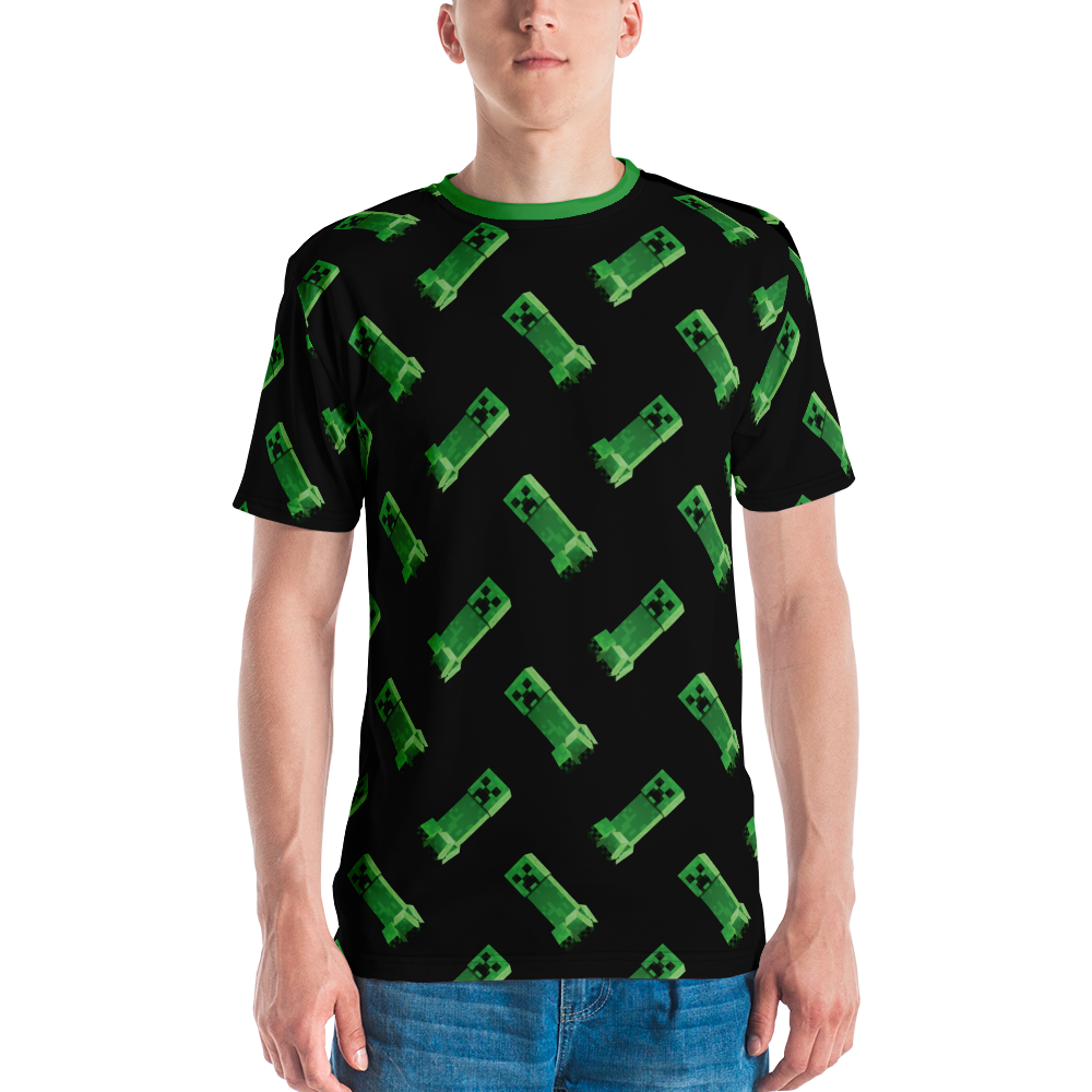 Minecraft Creeper Pattern Unisex Short Sleeve T-Shirt