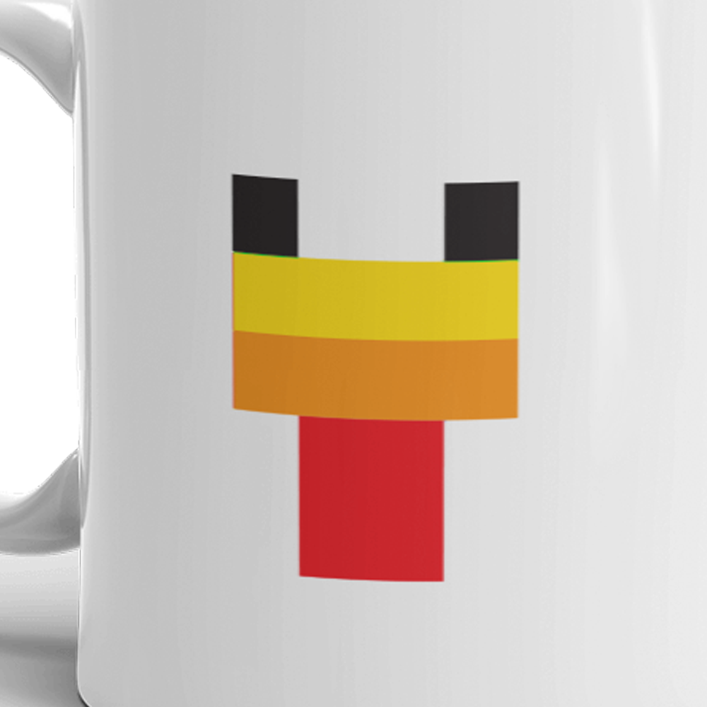 Minecraft Chicken Face White Mug