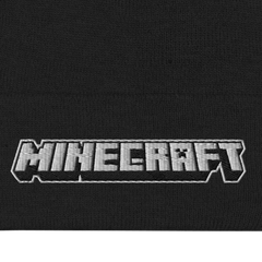 Minecraft Logo Pom Pom Knit Beanie