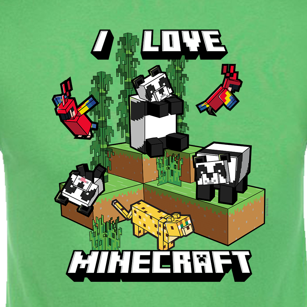 Minecraft Panda Adult Short Sleeve T-Shirt