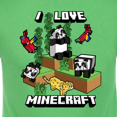 Minecraft Panda Adult Short Sleeve T-Shirt