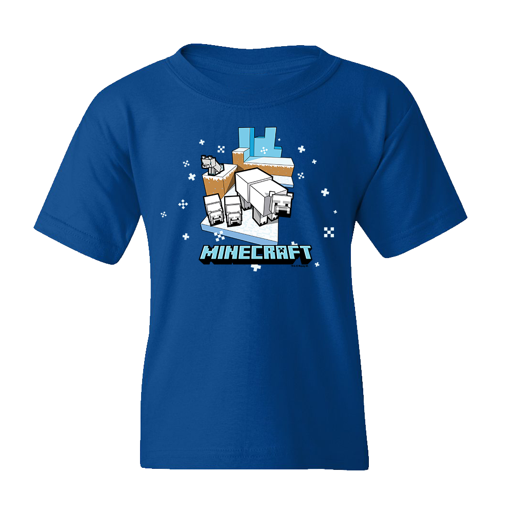 Minecraft Polar Bear Kids Short Sleeve T-Shirt