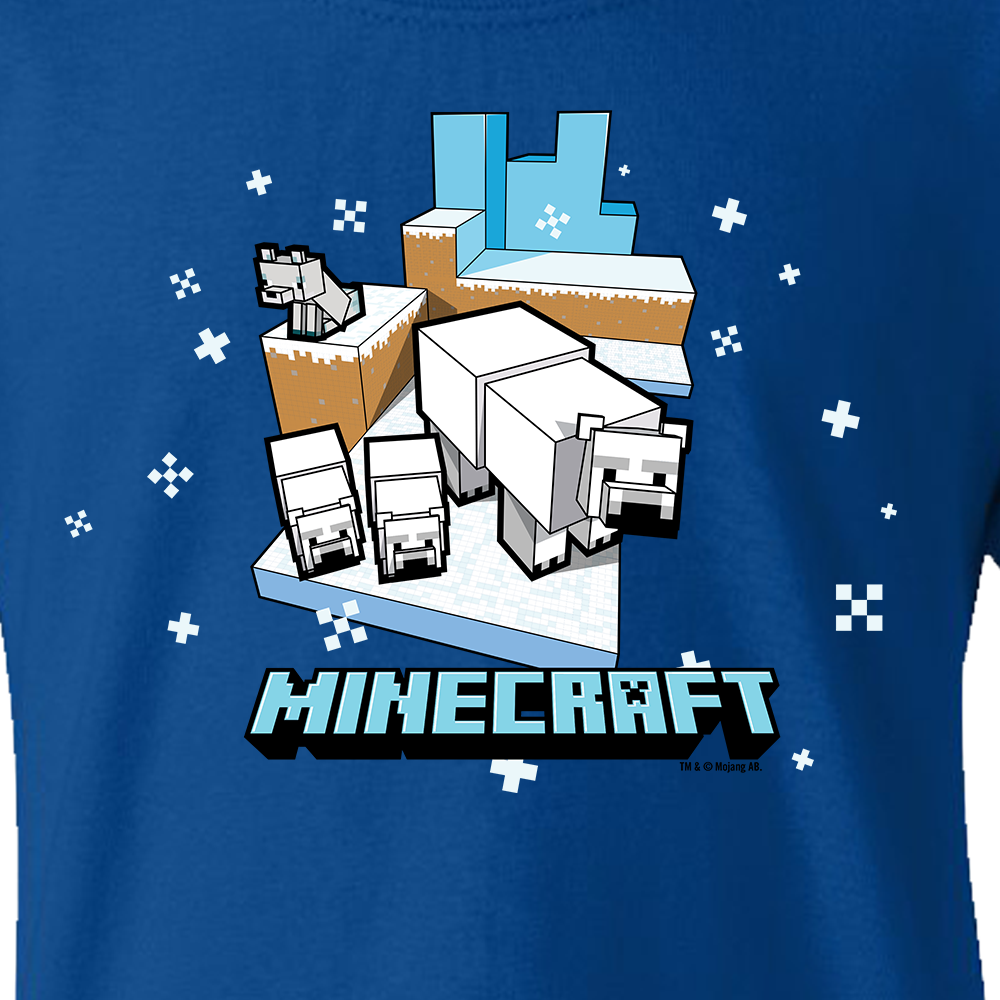 Minecraft Polar Bear Kids Short Sleeve T-Shirt