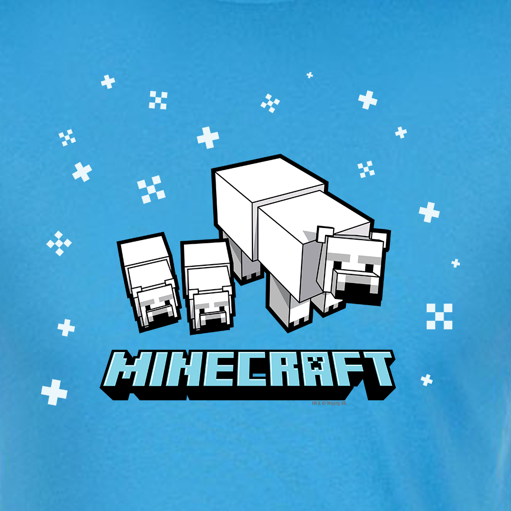 Minecraft Polar Bear Adult Short Sleeve T-Shirt
