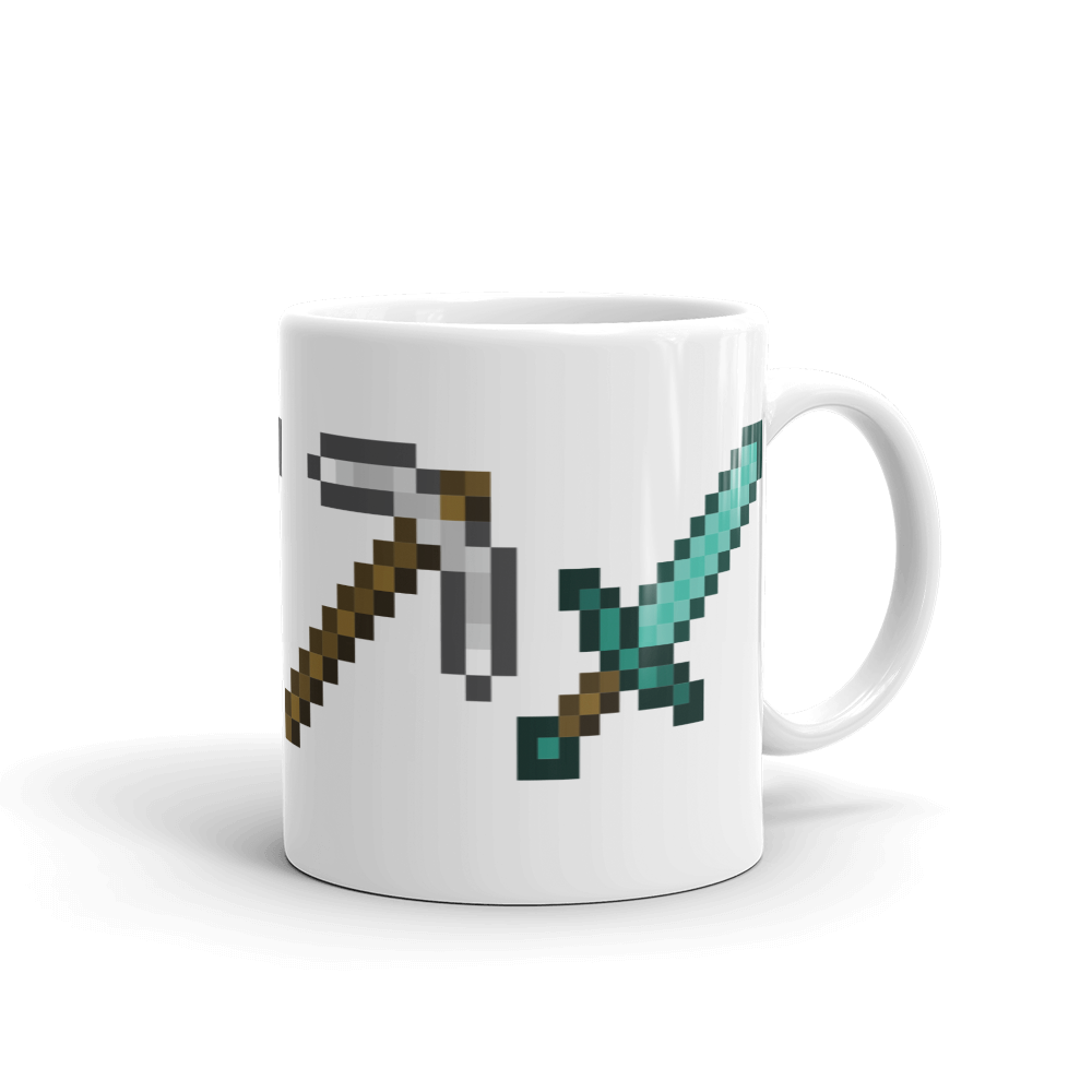 Minecraft Tools White Mug