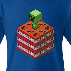 Minecraft TNT and Creeper Kids Short Sleeve T-Shirt