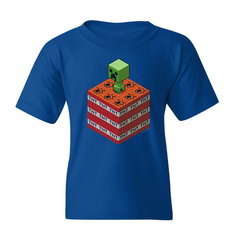 Minecraft TNT and Creeper Kids Short Sleeve T-Shirt