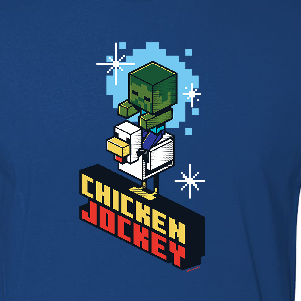Minecraft Jolly Mobs Chicken Jockey Adult Short Sleeve T-Shirt