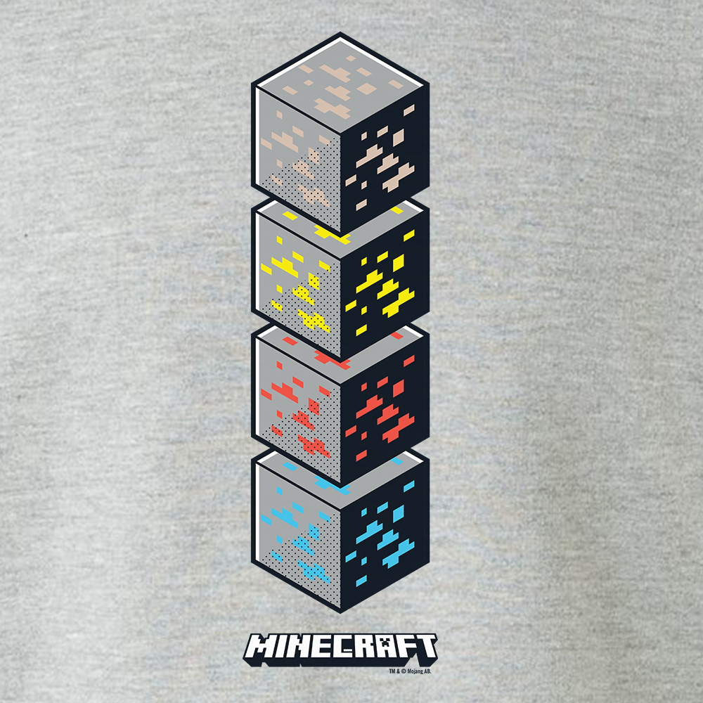 Minecraft Jolly Mobs Vertical Blocks Fleece Crewneck Sweatshirt