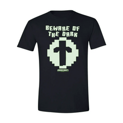 Minecraft Zombie Beware of The Dark Glow in The Dark Adult T-Shirt