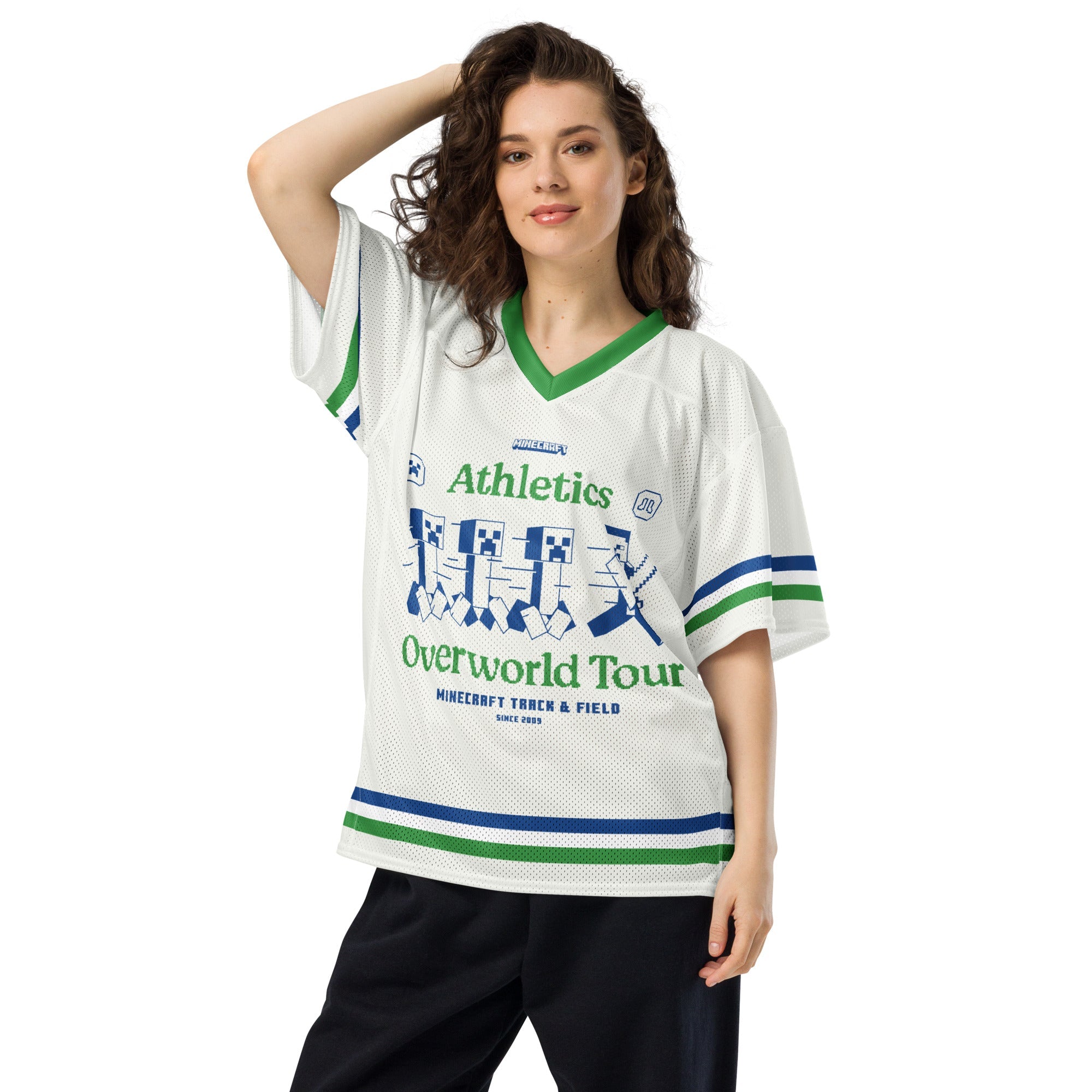 Minecraft Football Jersey Athletics Overworld Tour Personalized Name
