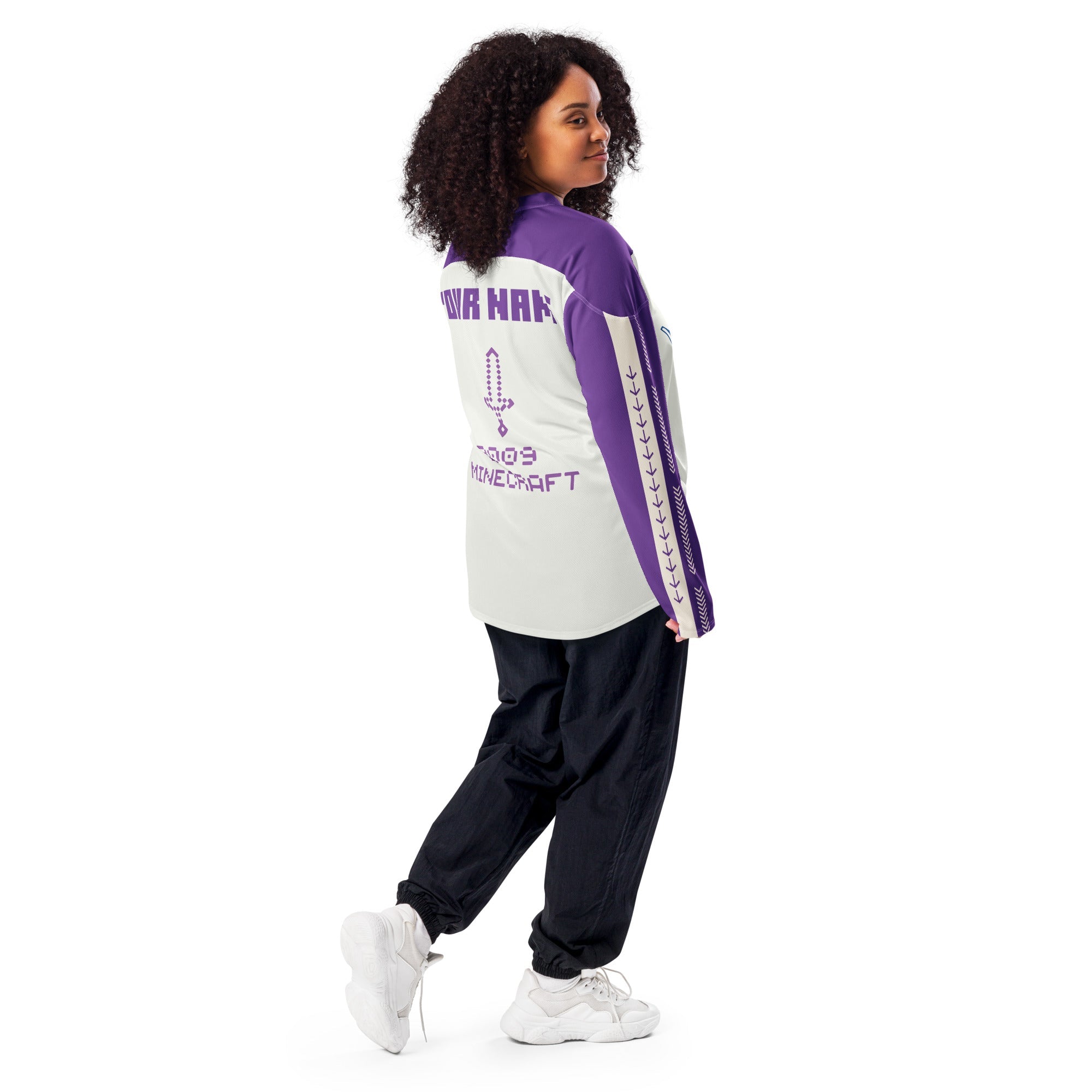 Minecraft See It Through The End Personalized Name Hockey Jersey