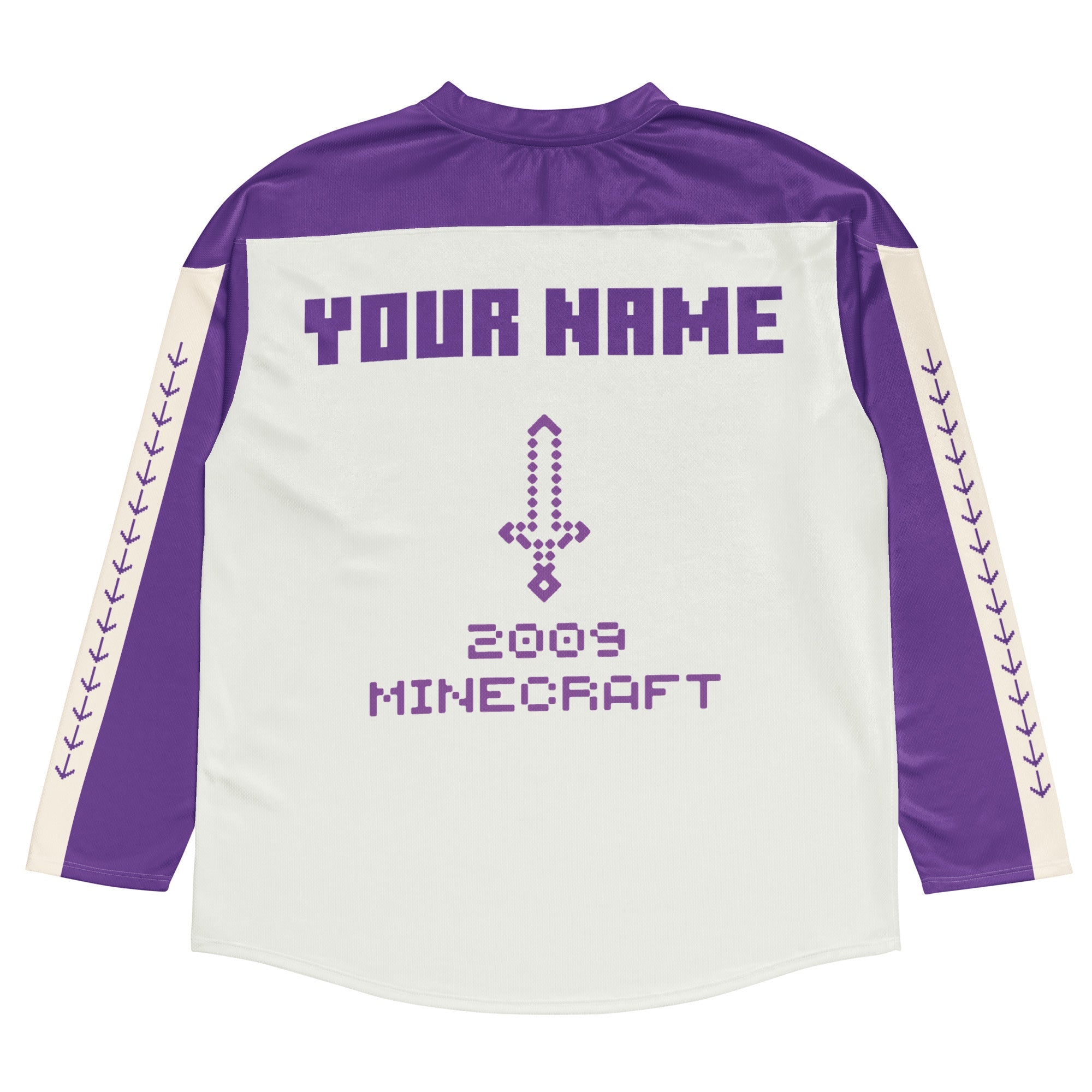 Minecraft See It Through The End Personalized Name Hockey Jersey