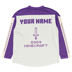 Minecraft See It Through The End Personalized Name Hockey Jersey