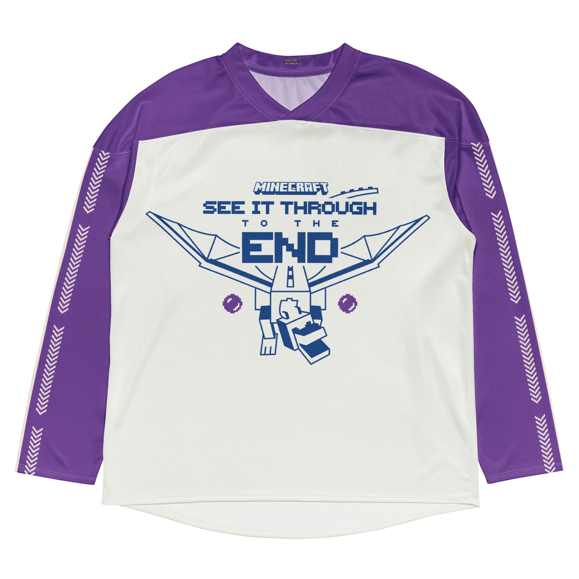 Minecraft See It Through The End Personalized Name Hockey Jersey