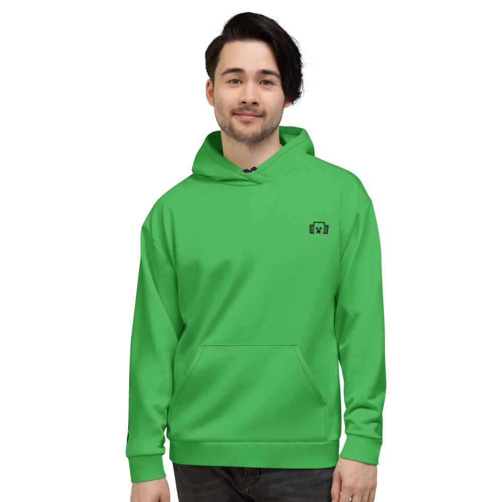 Minecraft Tuned In Green Creeper Adult Hoodie