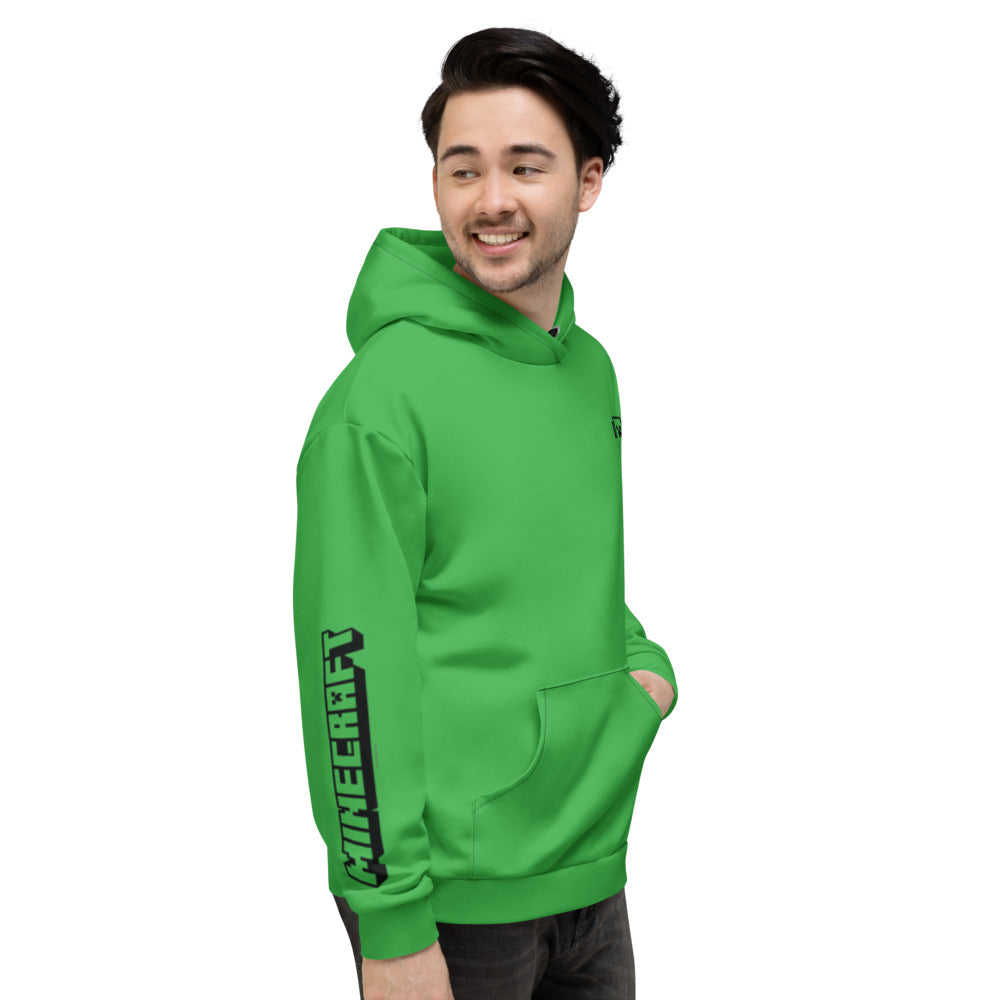 Minecraft Tuned In Green Creeper Adult Hoodie