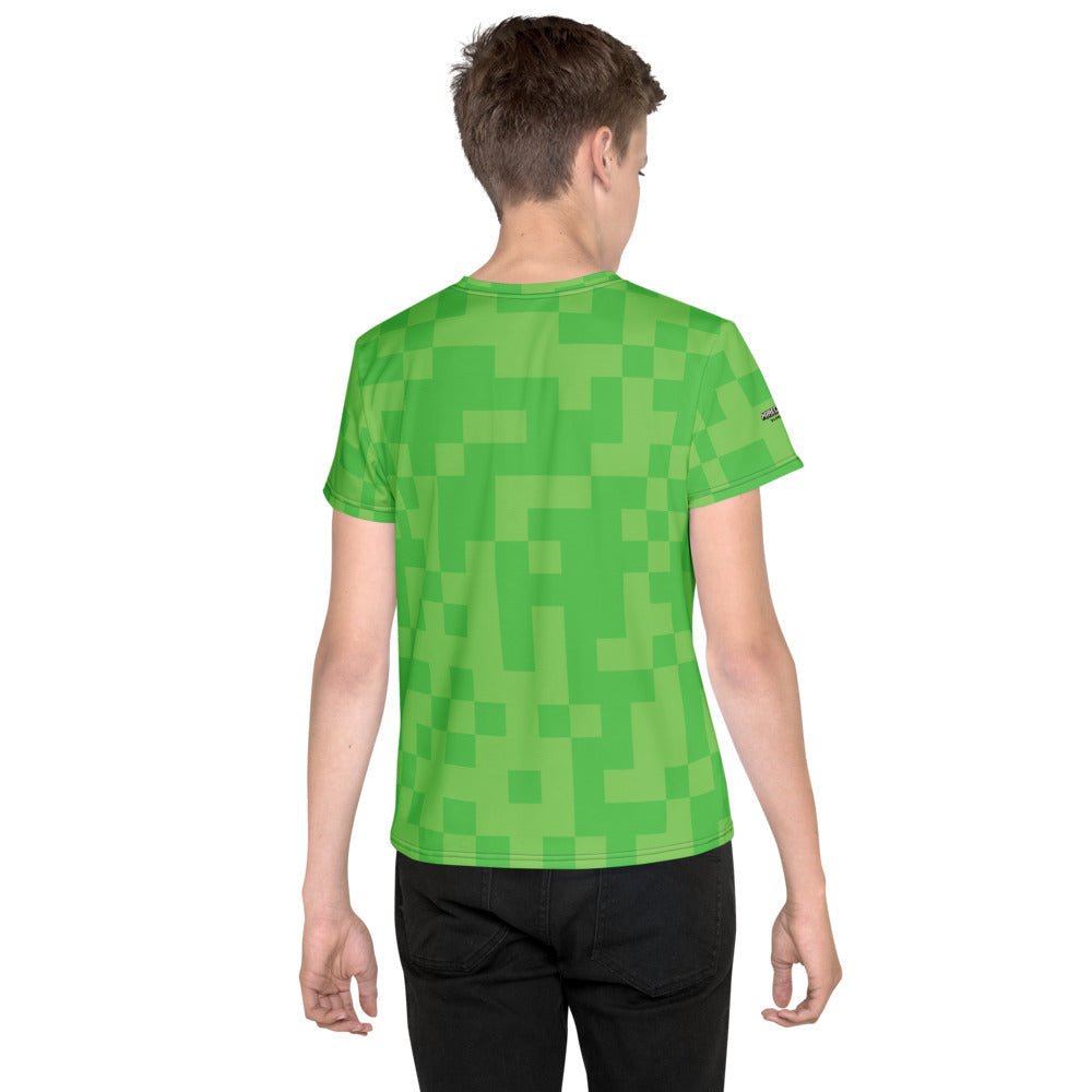 Minecraft Creeper Big Face Kids T-shirt