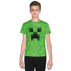 Minecraft Creeper Big Face Kids T-shirt