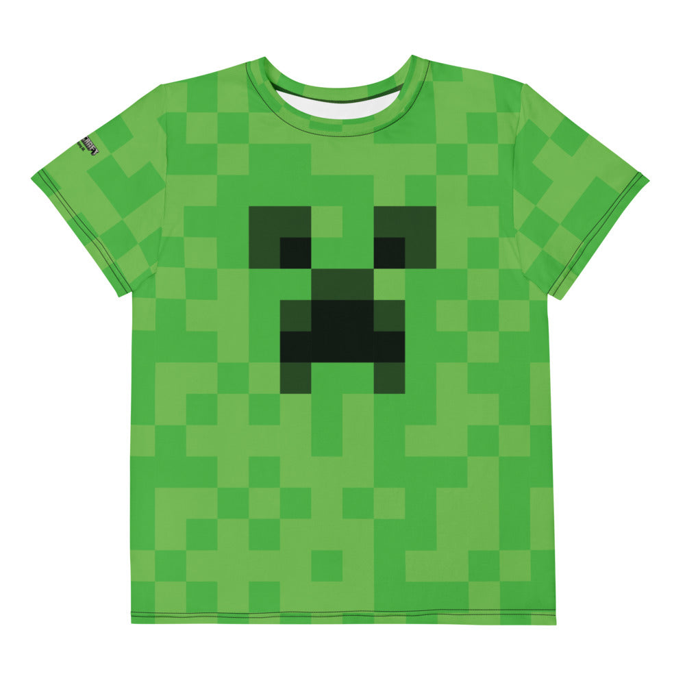 Minecraft Creeper Big Face Kids T-shirt