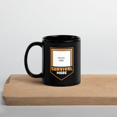 Minecraft Personalized Photo Black Mug Survival Mode