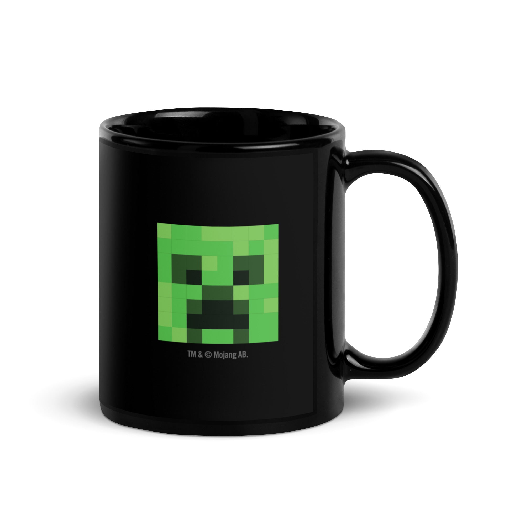 Minecraft Personalized Photo Black Mug Creeper