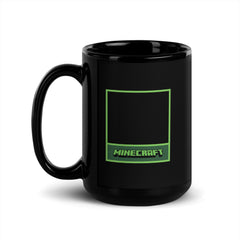 Minecraft Personalized Photo Black Mug Creeper
