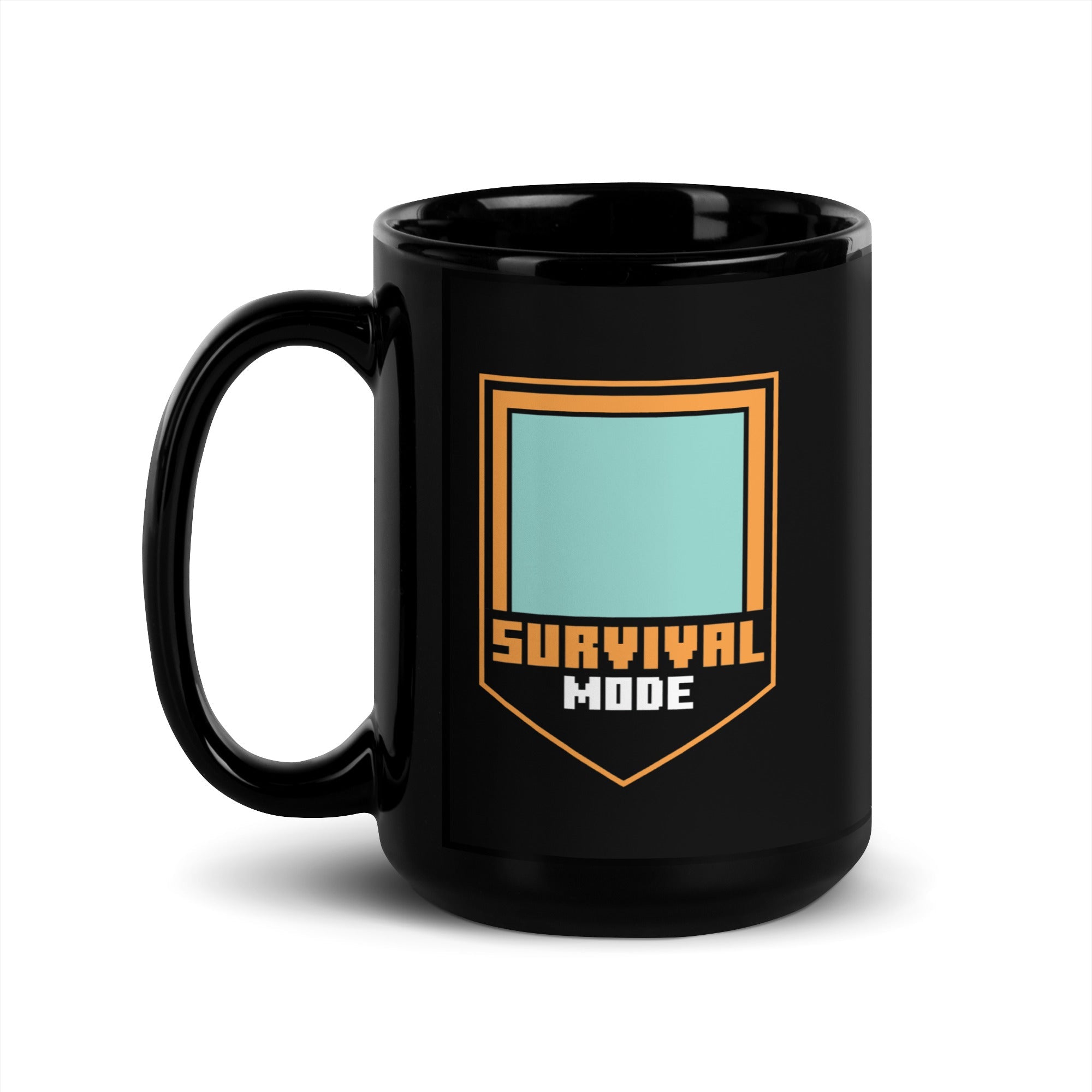 Minecraft Personalized Photo Black Mug Survival Mode