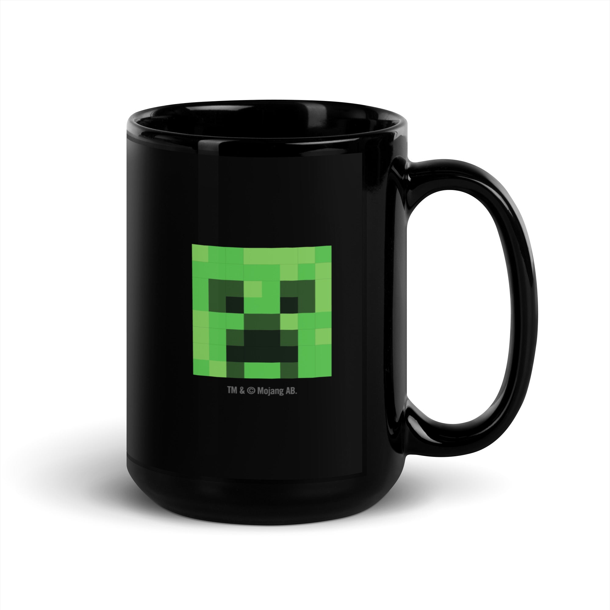 Minecraft Personalized Photo Black Mug Creeper