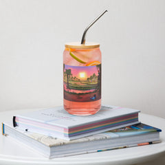 Minecraft Limited Loot Swamp Sunset Can-Shaped Glass with Lid and Straw