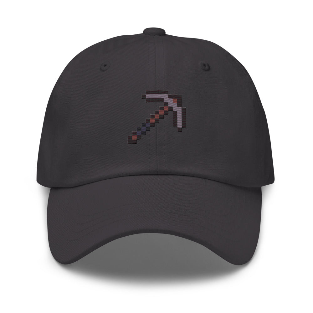 Minecraft Netherite Pickaxe Embroidered Classic Dad Hat