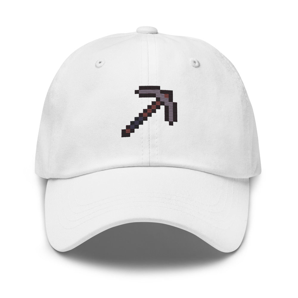 Minecraft Netherite Pickaxe Embroidered Classic Dad Hat