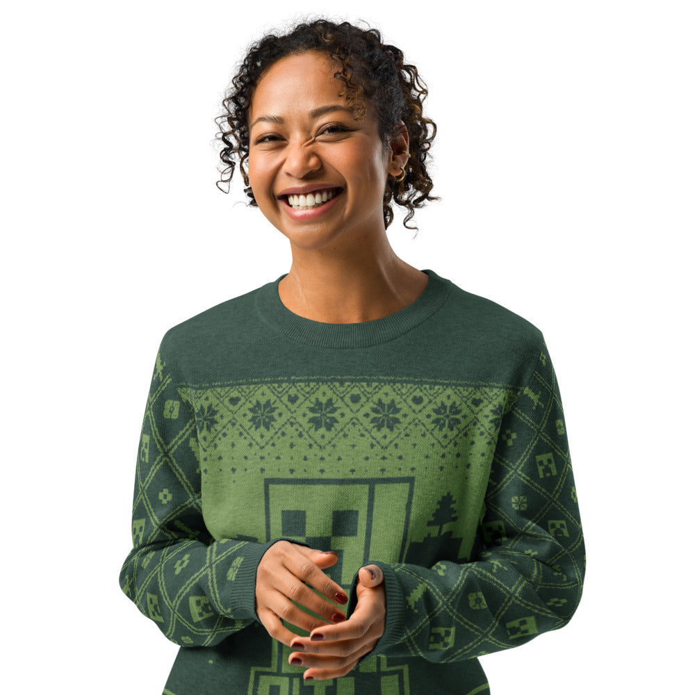 Minecraft Creeper Unisex Knit Sweater