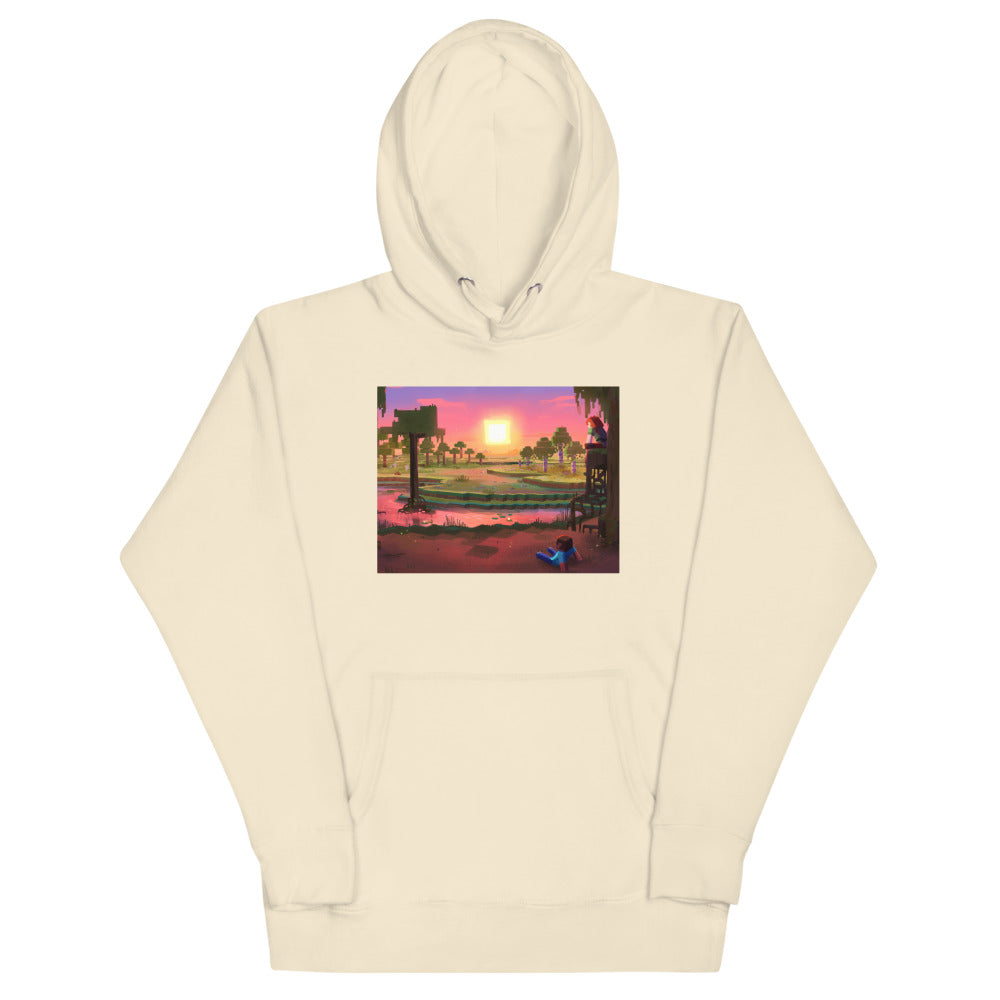 Minecraft Limited Loot Swamp Sunset Unisex Premium Hoodie