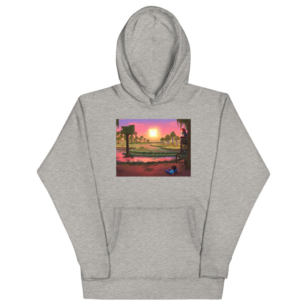 Minecraft Limited Loot Swamp Sunset Unisex Premium Hoodie
