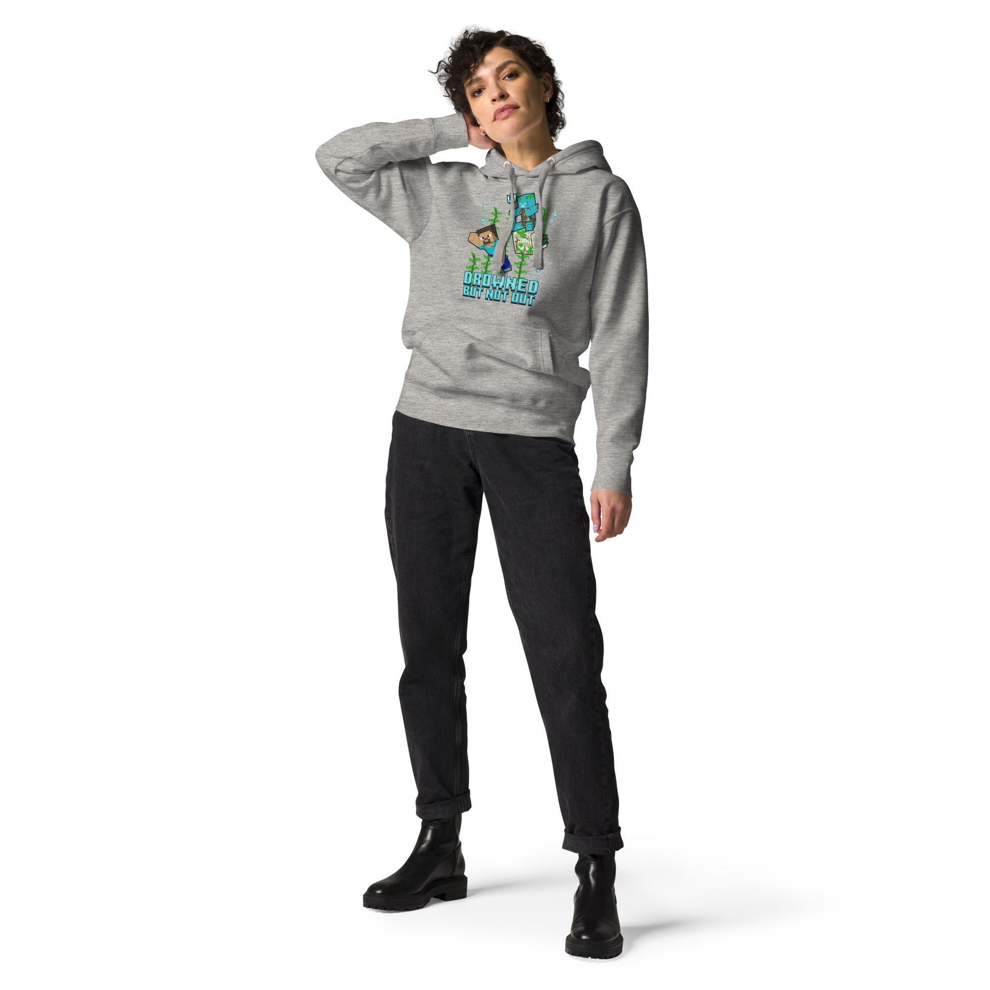 Minecraft Hoodie Drowned But Not Out
