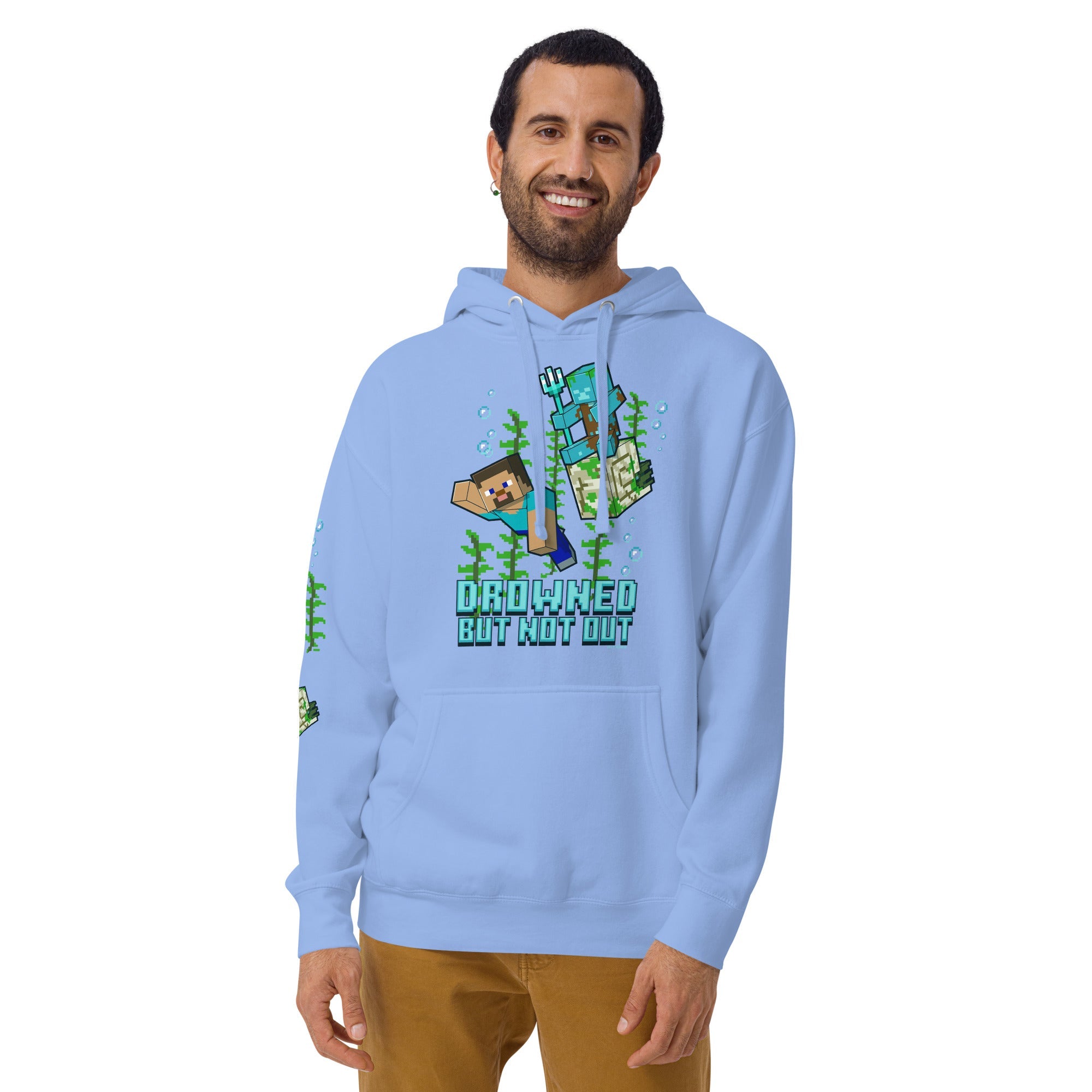 Minecraft Hoodie Drowned But Not Out