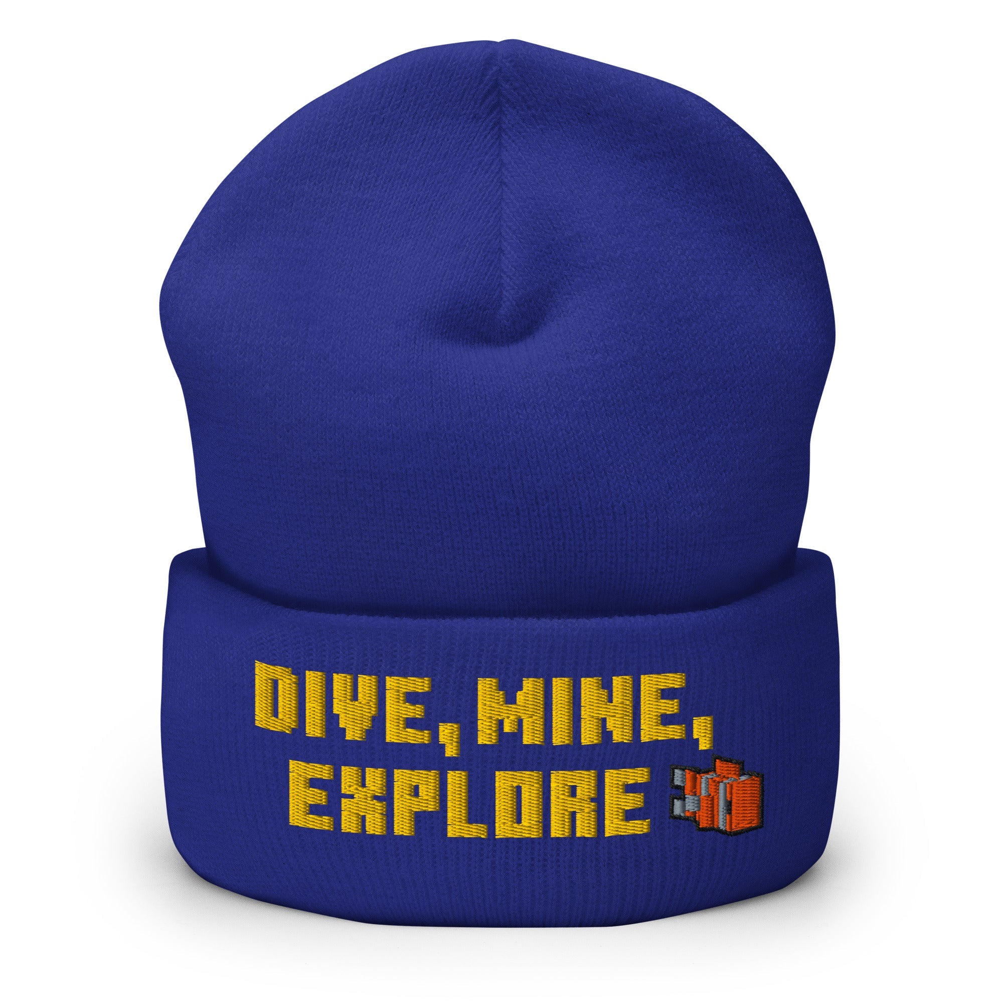 Minecraft Embroidered Beanie Dive, Mine, Explore
