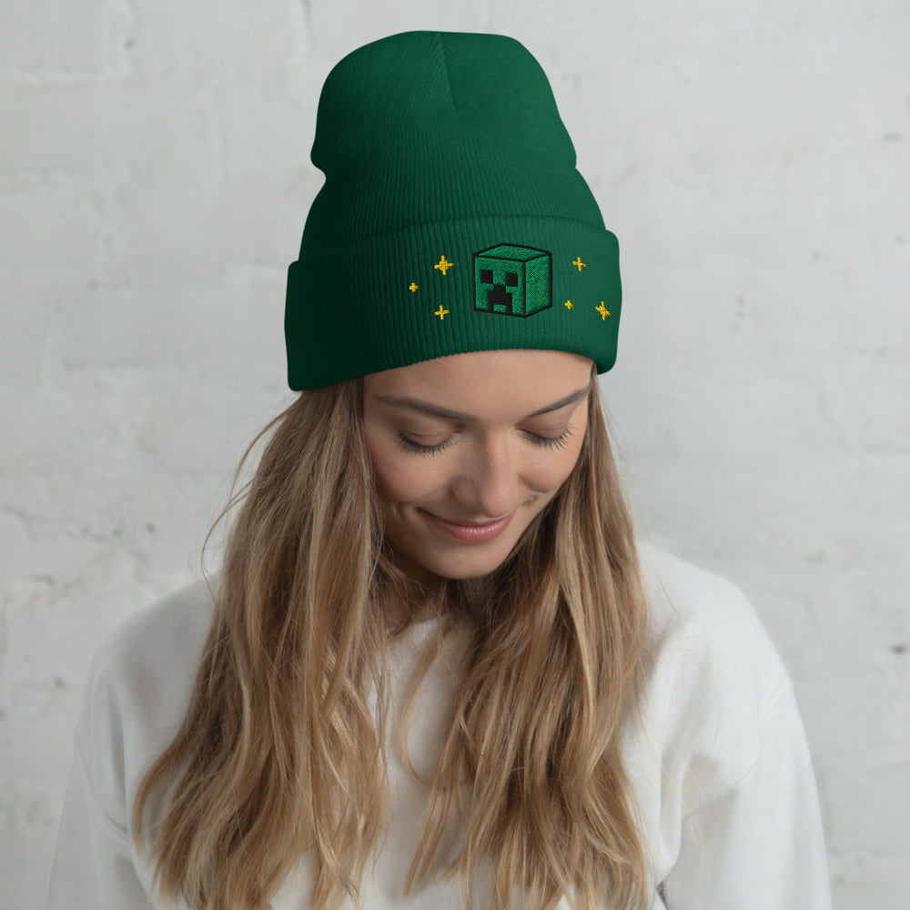 Minecraft Seasons Greetings Cuffed Beanie