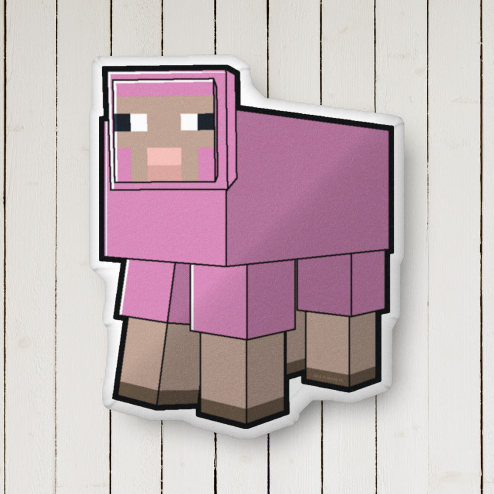 Minecraft Pink Sheep Pillow