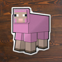 Minecraft Pink Sheep Pillow