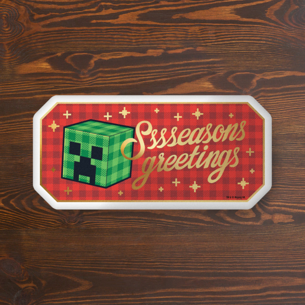 Minecraft Sssseasons Greetings Pillows