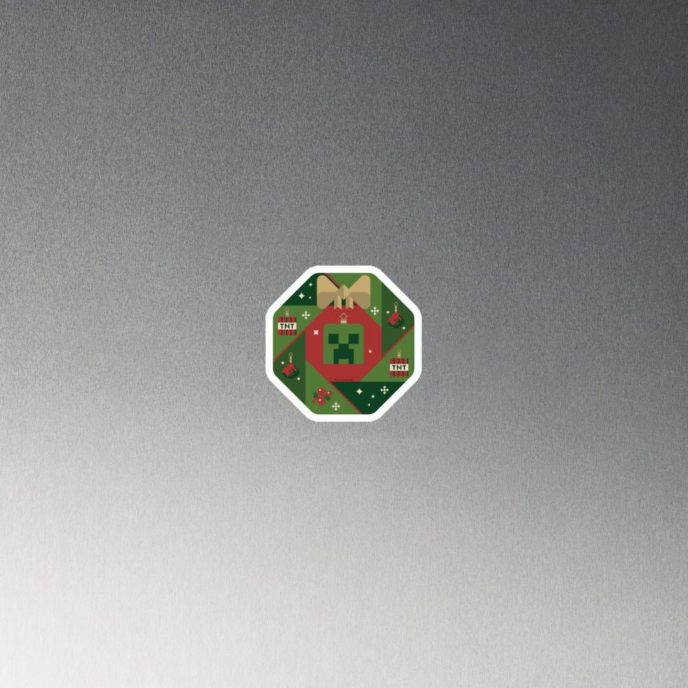 Minecraft Holiday Creeper Die Cut Magnet