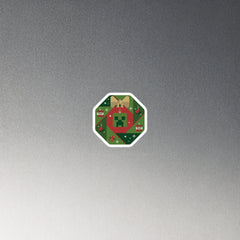 Minecraft Holiday Creeper Die Cut Magnet