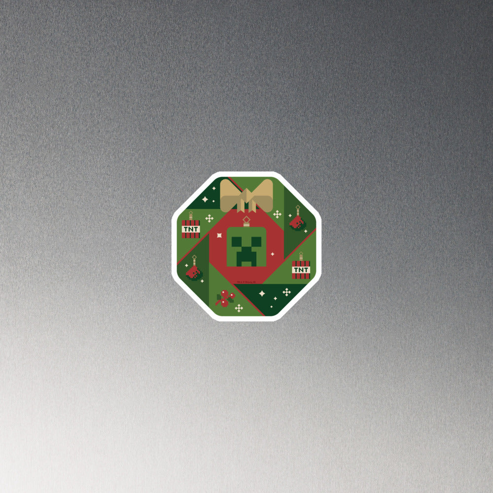 Minecraft Holiday Creeper Die Cut Magnet
