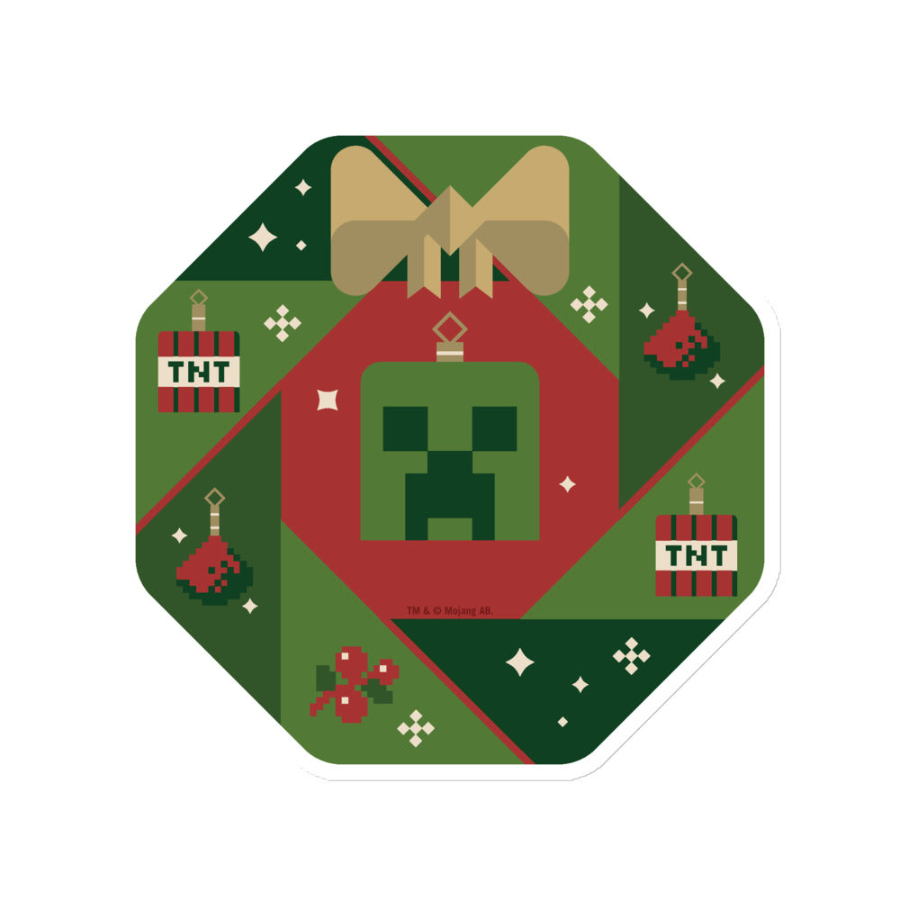 Minecraft Holiday Creeper Die Cut Magnet